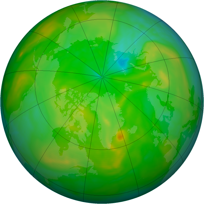 Arctic ozone map for 05 July 2006